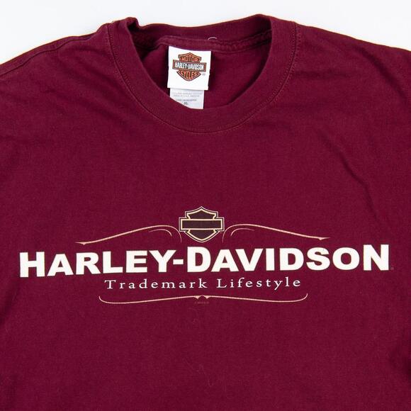 Harley-Davidson Washington DC Graphic T Shirt Mens XL Made In USA 2009 Burgundy - Picture 3 of 7